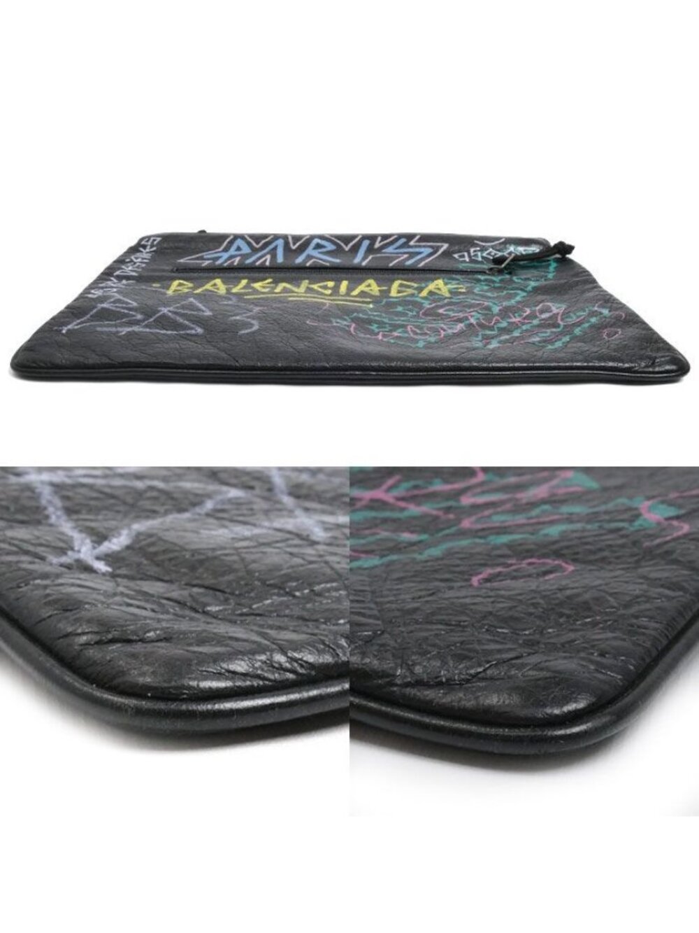 Balenciaga Graffiti Explorer Clutch Black - Picture 3 of 5
